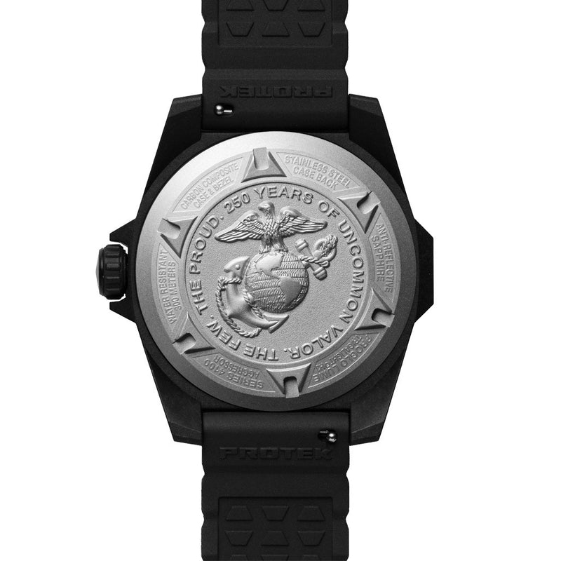 ProTek Aggressor Carbon USMC 250th Anniversary Watch with Green Camo Dial #PT4105SFC