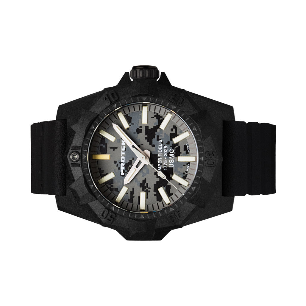 ProTek Aggressor Carbon USMC 250th Anniversary Watch with Grey