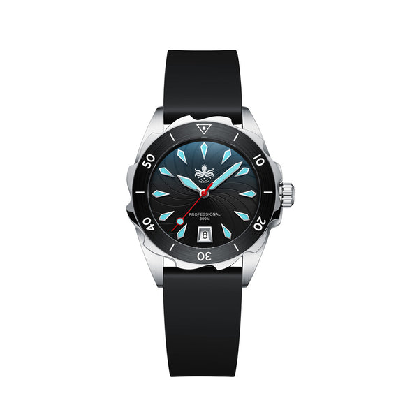 PHOIBOS Sea Nymph 300-Meter Swiss Quartz Dive Watch with Double-Dome Sapphire Crystal #PX021C