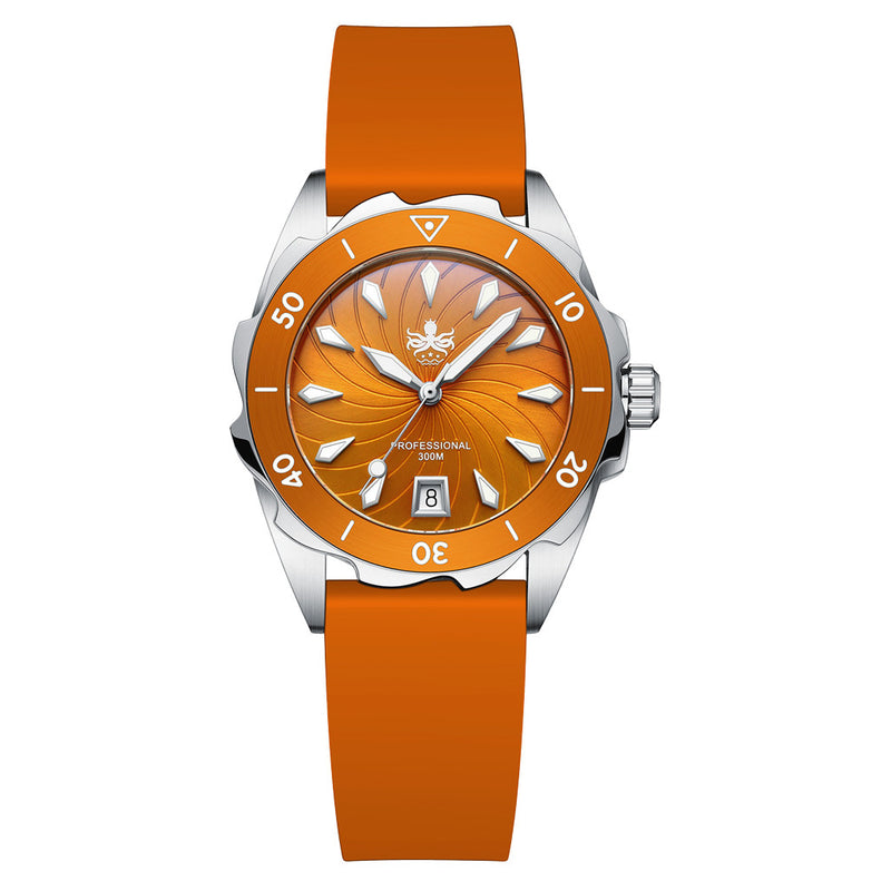 PHOIBOS Sea Nymph 300-Meter Swiss Quartz Dive Watch with Double-Dome Sapphire Crystal #PX021D