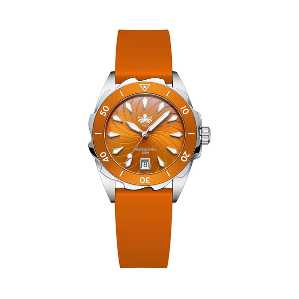 PHOIBOS Sea Nymph 300-Meter Swiss Quartz Dive Watch with Double-Dome Sapphire Crystal #PX021D