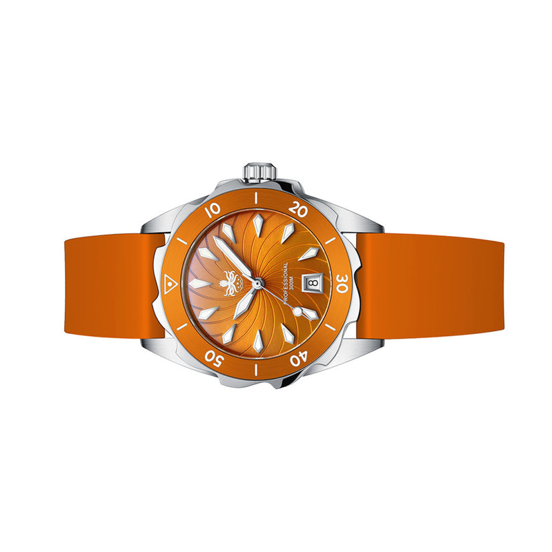 PHOIBOS Sea Nymph 300-Meter Swiss Quartz Dive Watch with Double-Dome Sapphire Crystal #PX021D