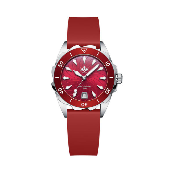 PHOIBOS Sea Nymph 300-Meter Swiss Quartz Dive Watch with Double-Dome Sapphire Crystal #PX021E