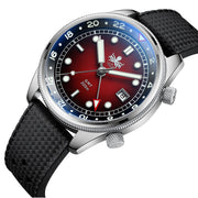 PHOIBOS Eagle Ray 300-Meter Dual-Time GMT Dive Watch with Double Dome AR Sapphire Crystal #PX023E