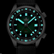 PHOIBOS Eagle Ray 300-Meter Dual-Time GMT Dive Watch with White Dial #PX023G