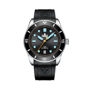 PHOIBOS Wave Master 300-Meter Automatic Dive Watch with Rubber Strap #PY010CR
