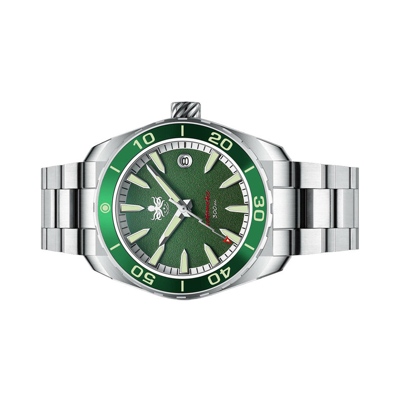 Phoibos Proteus 300M Automatic Diver with Green Dial #PY024A side