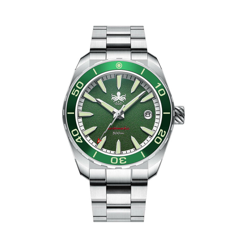 Phoibos Proteus 300M Automatic Diver with Green Dial #PY024A