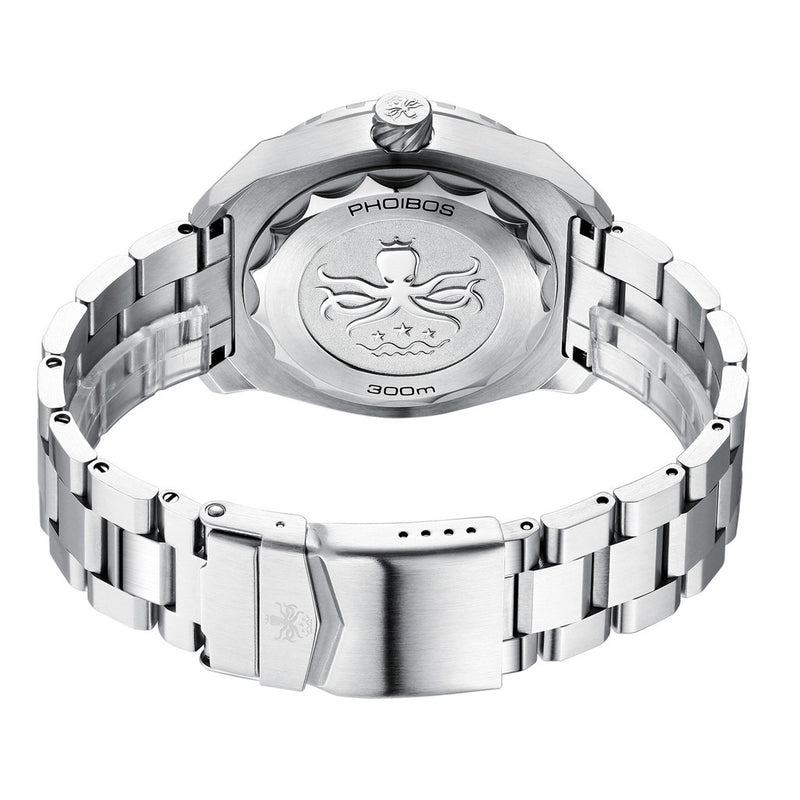 Phoibos Proteus 300M Automatic Diver with Blue Dial #PY024B back