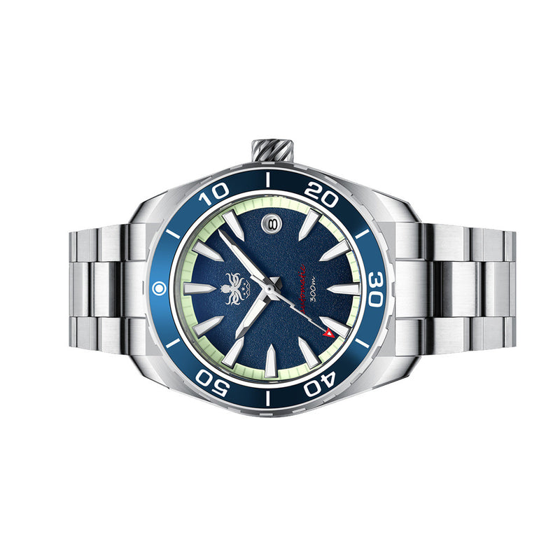 Phoibos Proteus 300M Automatic Diver with Blue Dial #PY024B side