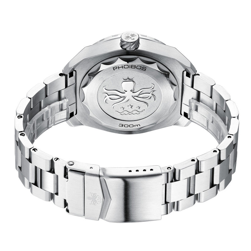 Phoibos Proteus 300M Automatic Diver with White Dial #PY024D back