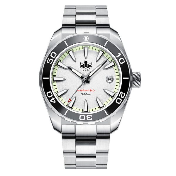 Phoibos Proteus 300M Automatic Diver with White Dial #PY024D zoom