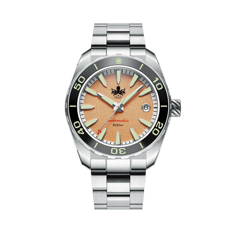 Phoibos Proteus 300M Automatic Diver with Salmon Dial #PY024G