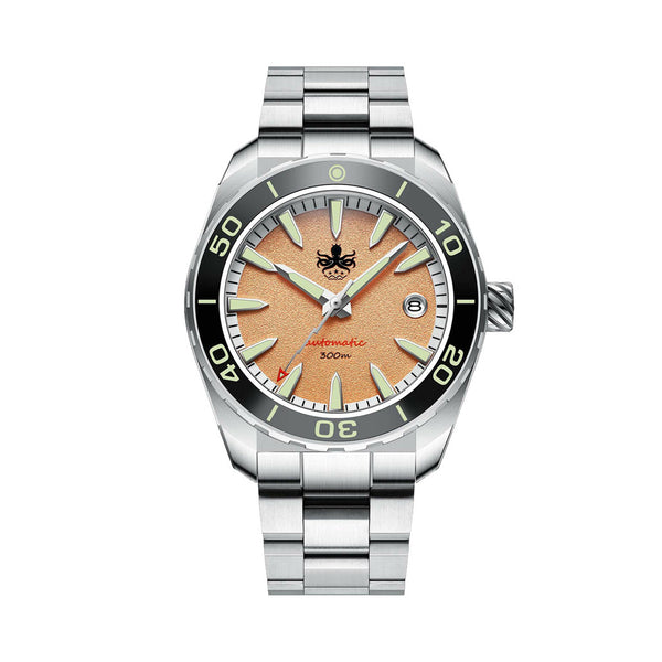 Phoibos Proteus 300M Automatic Diver with Salmon Dial #PY024G