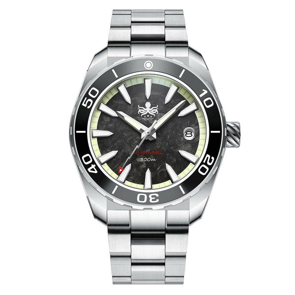 Phoibos Proteus 300M Automatic Diver with Black Carbon Forged Dial #PY024H zoom