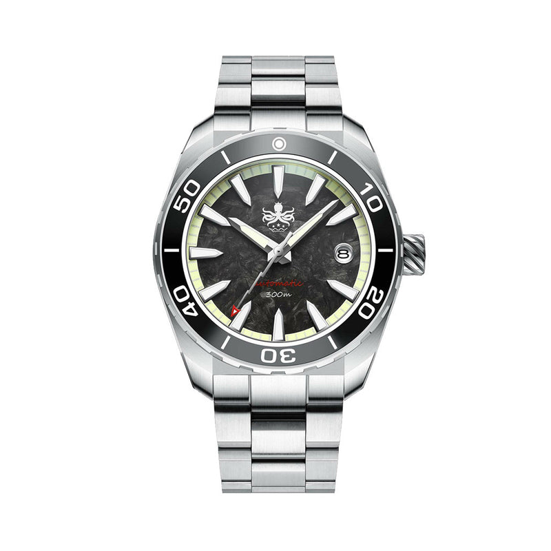 Phoibos Proteus 300M Automatic Diver with Black Carbon Forged Dial #PY024H