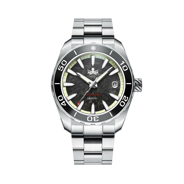 Phoibos Proteus 300M Automatic Diver with Black Carbon Forged Dial #PY024H