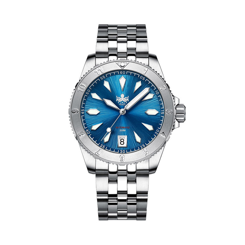 PHOIBOS Blue Voyager 2.0 Automatic Dive Watch with Double Dome AR Sapphire Crystal #PY026B