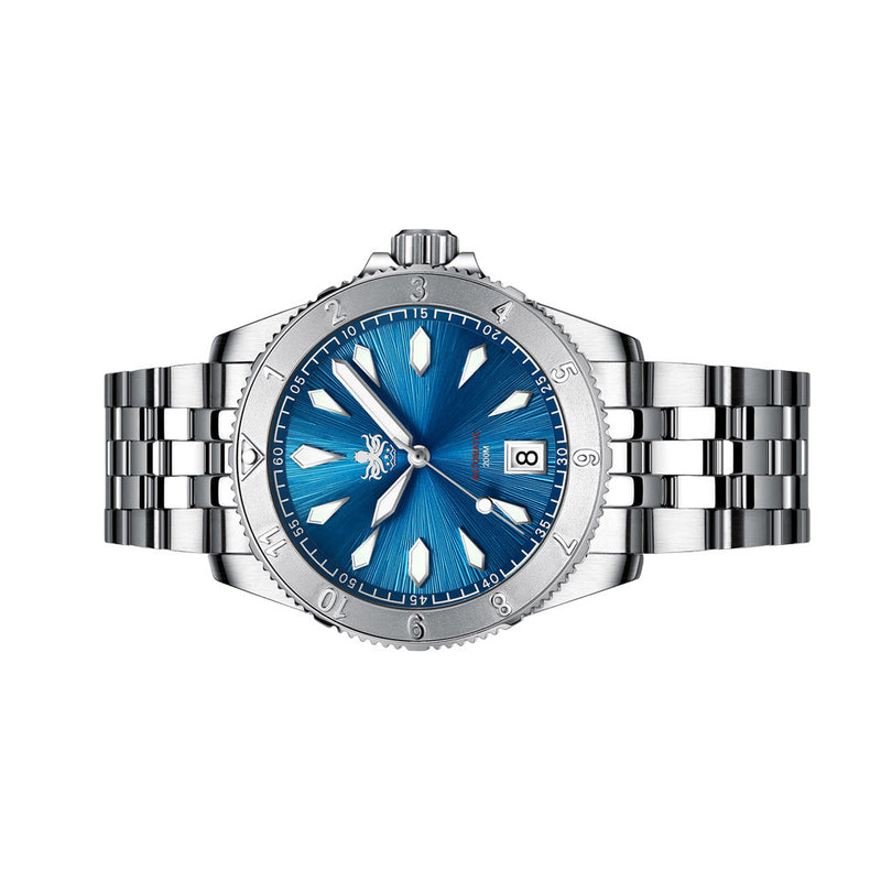PHOIBOS Blue Voyager 2.0 Automatic Dive Watch with Double Dome AR Sapphire Crystal #PY026B