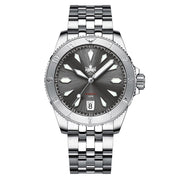PHOIBOS Grey Voyager 2.0 Automatic Dive Watch with Double Dome AR Sapphire Crystal #PY026E