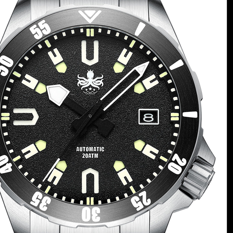 PHOIBOS Apollo Titanium 200-Meter Automatic Dive Watch with AR Sapphire Crystal #PY031C