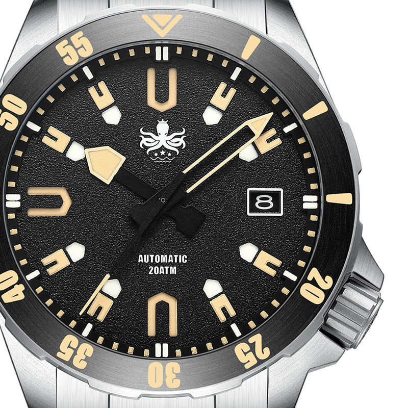 PHOIBOS Apollo Titanium 200-Meter Automatic Dive Watch with AR Sapphire Crystal #PY031D