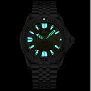 Phoibos Kraken 300 Meter Automatic Dive Watch with Sunray Green Dial #PY033A Lume