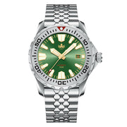 Phoibos Kraken 300 Meter Automatic Dive Watch with Sunray Green Dial #PY033A Zoom