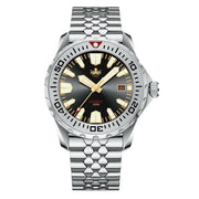 Phoibos Kraken 300 Meter Automatic Dive Watch with Sunray Black and Gold Dial #PY033D Zoom