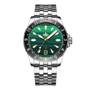 Phoibos Voyager Automatic Dive Watch with Malachite Green Dial #PY035A Zoom
