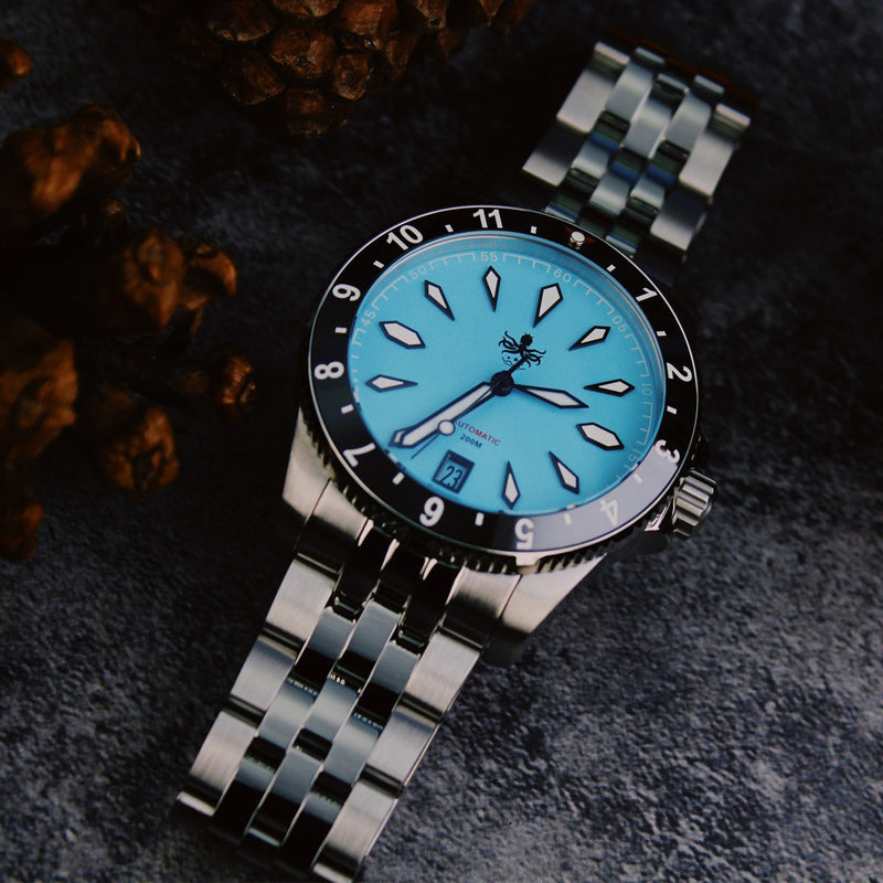 Phoibos Voyager Automatic Dive Watch with Maya Blue Dial #PY035B Lifestyle