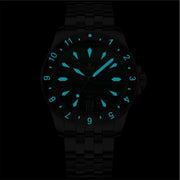 Phoibos Voyager Automatic Dive Watch with Maya Blue Dial #PY035B Lume