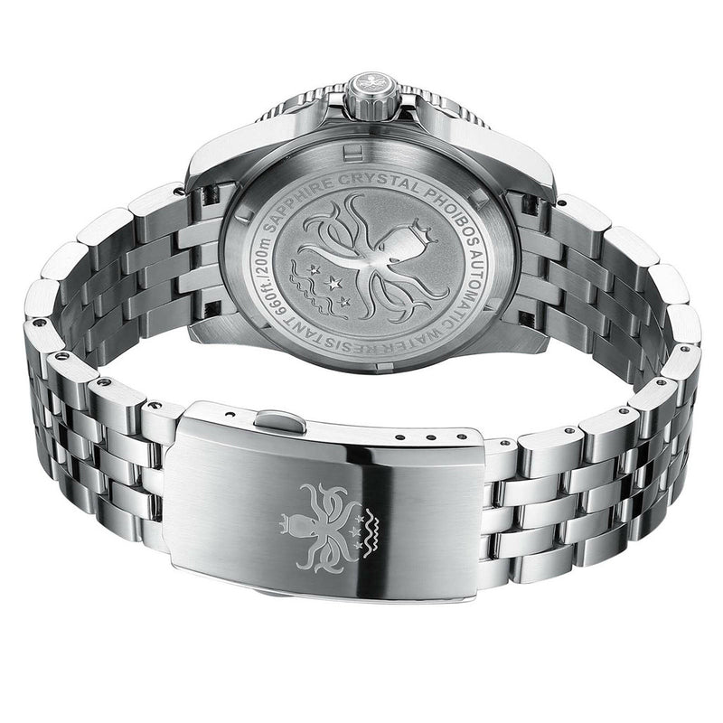 Phoibos Voyager Automatic Dive Watch with Ombre Red Dial #PY035D Back