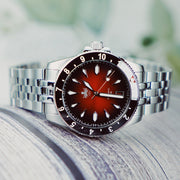 Phoibos Voyager Automatic Dive Watch with Ombre Red Dial #PY035D Lifestyle
