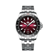 Phoibos Voyager Automatic Dive Watch with Ombre Red Dial #PY035D