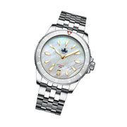 Phoibos Voyager Automatic Dive Watch with Mother of Pearl Dial #PY035E tilt