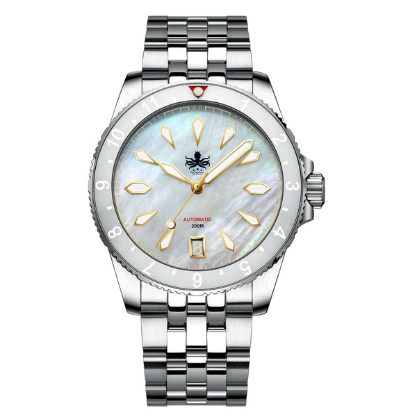 Phoibos Voyager Automatic Dive Watch with Mother of Pearl Dial #PY035E zoom