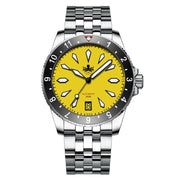 Phoibos Voyager Automatic Dive Watch with Canary Yellow Dial #PY035F zoom