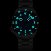 Phoibos Apollo Automatic Dive Watch with Blue Sandwich Dial #PY036B lime