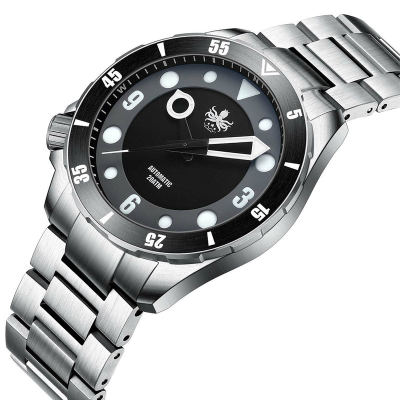Phoibos Apollo Automatic Dive Watch with Black Sandwich Dial #PY036C side