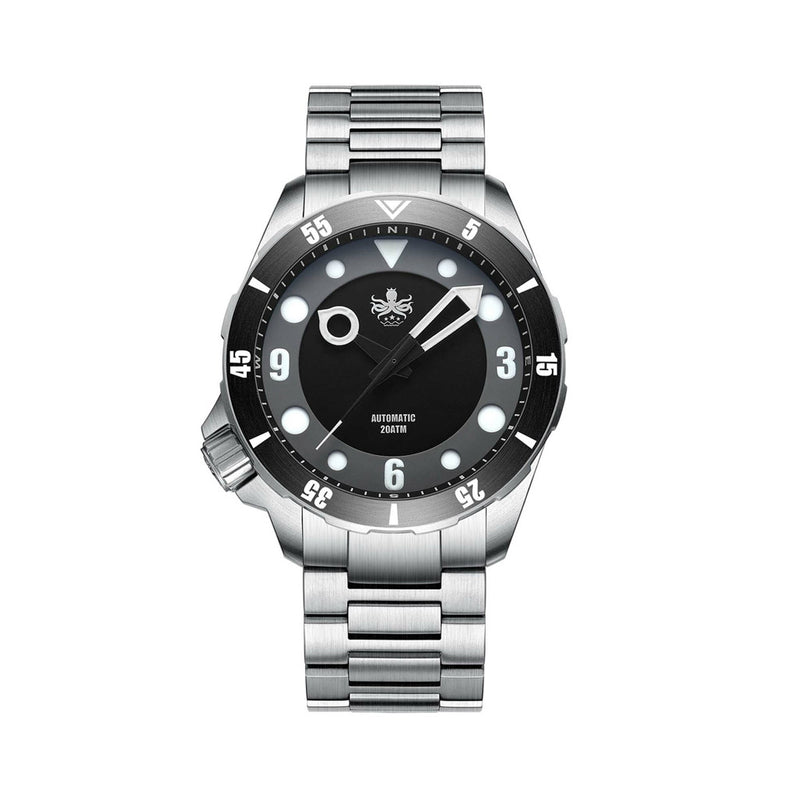 Phoibos Apollo Automatic Dive Watch with Black Sandwich Dial #PY036C