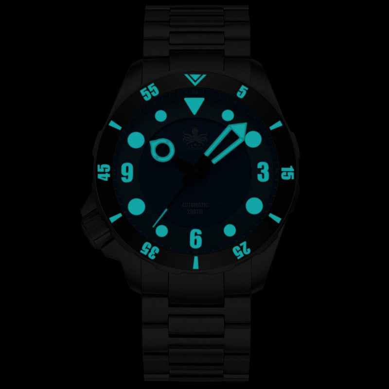 Phoibos Apollo Automatic Dive Watch with Tortiall Brown Sandwich Dial #PY036D lime