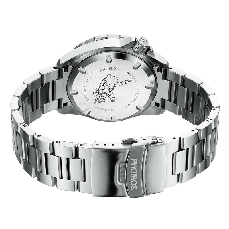 Phoibos Apollo Automatic Dive Watch with Grey Sandwich Dial #PY036E back