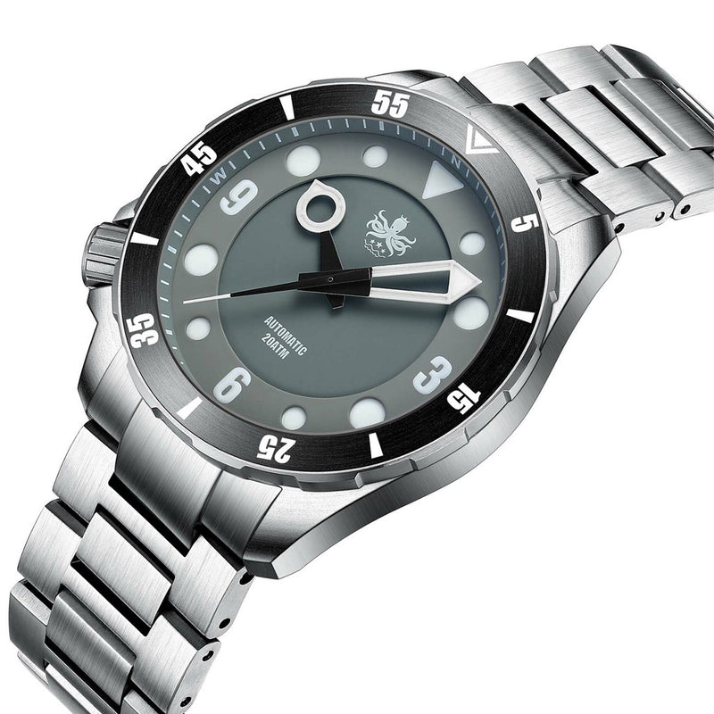 Phoibos Apollo Automatic Dive Watch with Grey Sandwich Dial #PY036E side
