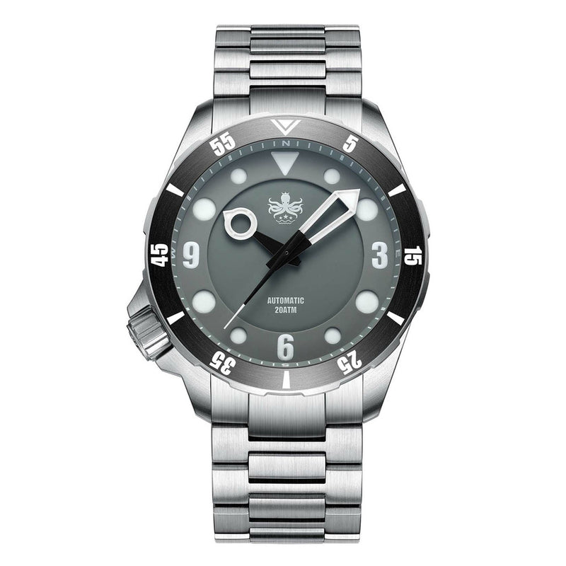 Phoibos Apollo Automatic Dive Watch with Grey Sandwich Dial #PY036E zoom