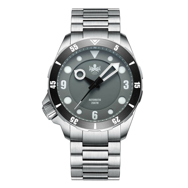 Phoibos Apollo Automatic Dive Watch with Grey Sandwich Dial #PY036E zoom