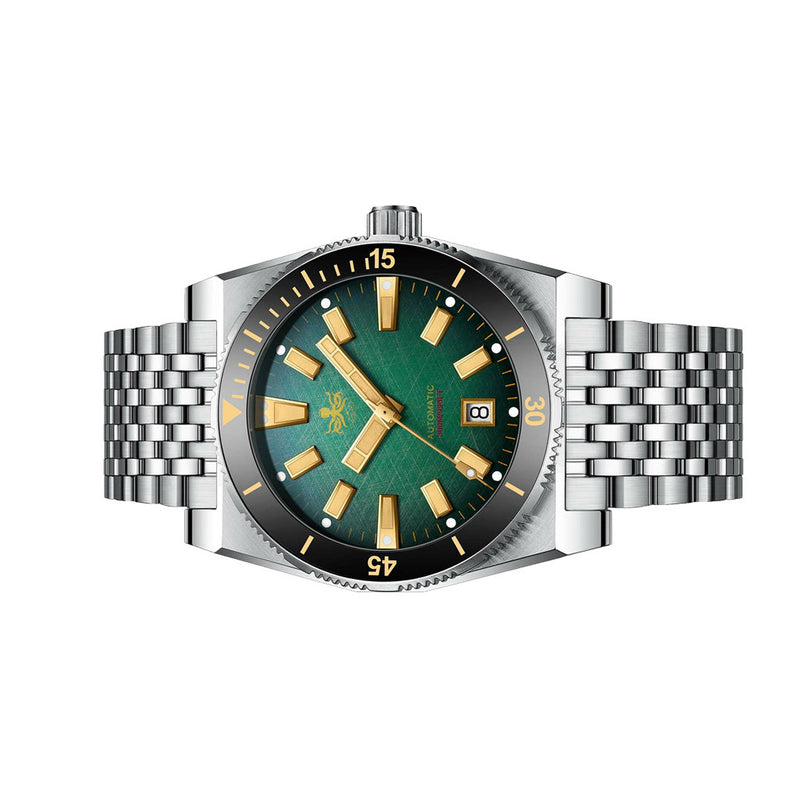 Phoibos Narwhal 300M Automatic Diver with Green Dial #PY037A side