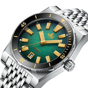 Phoibos Narwhal 300M Automatic Diver with Green Dial #PY037A angle