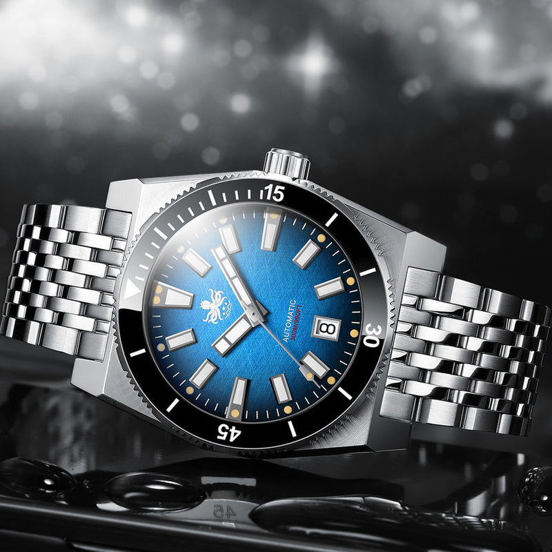 Phoibos Narwhal 300M Automatic Diver with Blue Dial #PY037B lifestyle