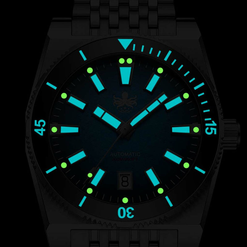 Phoibos Narwhal 300M Automatic Diver with Brown Dial #PY037D lime